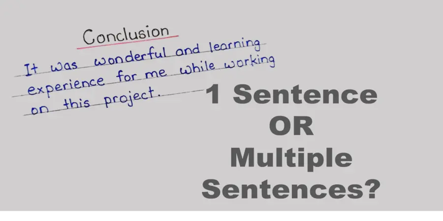 A conclusion cannot be one sentence long in academic writing