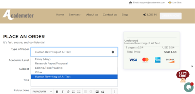 Rewrite AI text by a human to humanize it